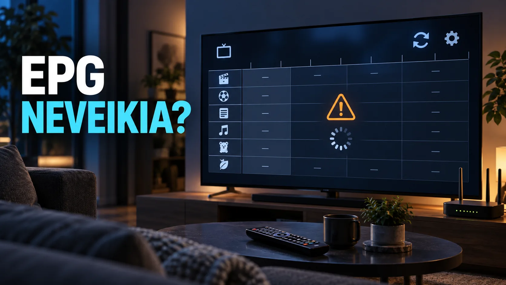 IPTV programų gidas EPG neveikia: kaip sutvarkyti