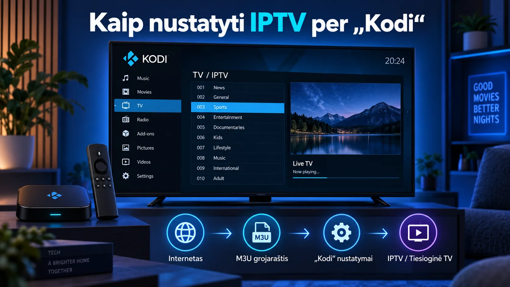 kodi iptv nustatymas — Kaip nustatyti IPTV per „Kodi“