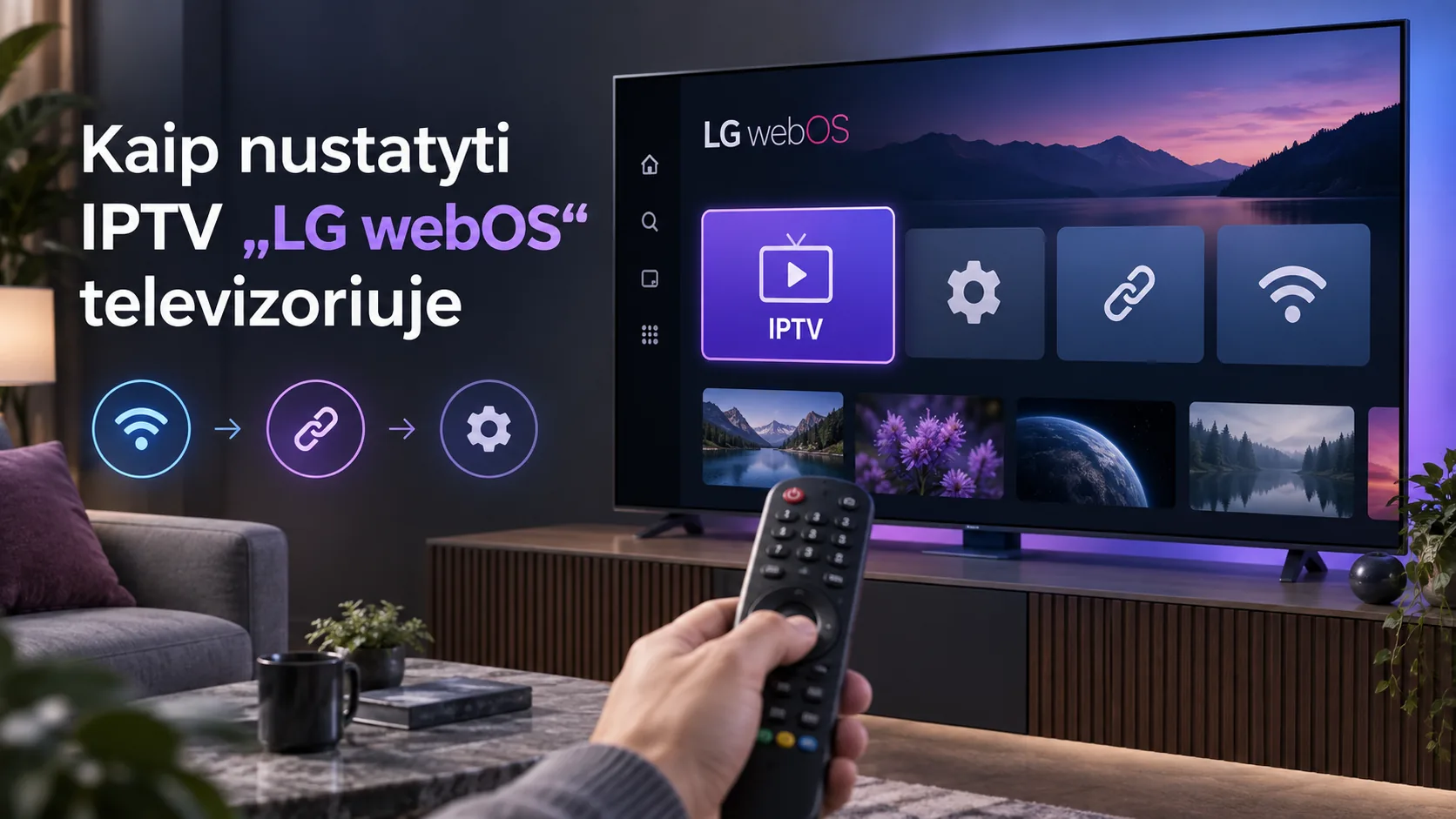 lg webos iptv nustatymas — Kaip nustatyti IPTV „LG webOS“ televizoriuje