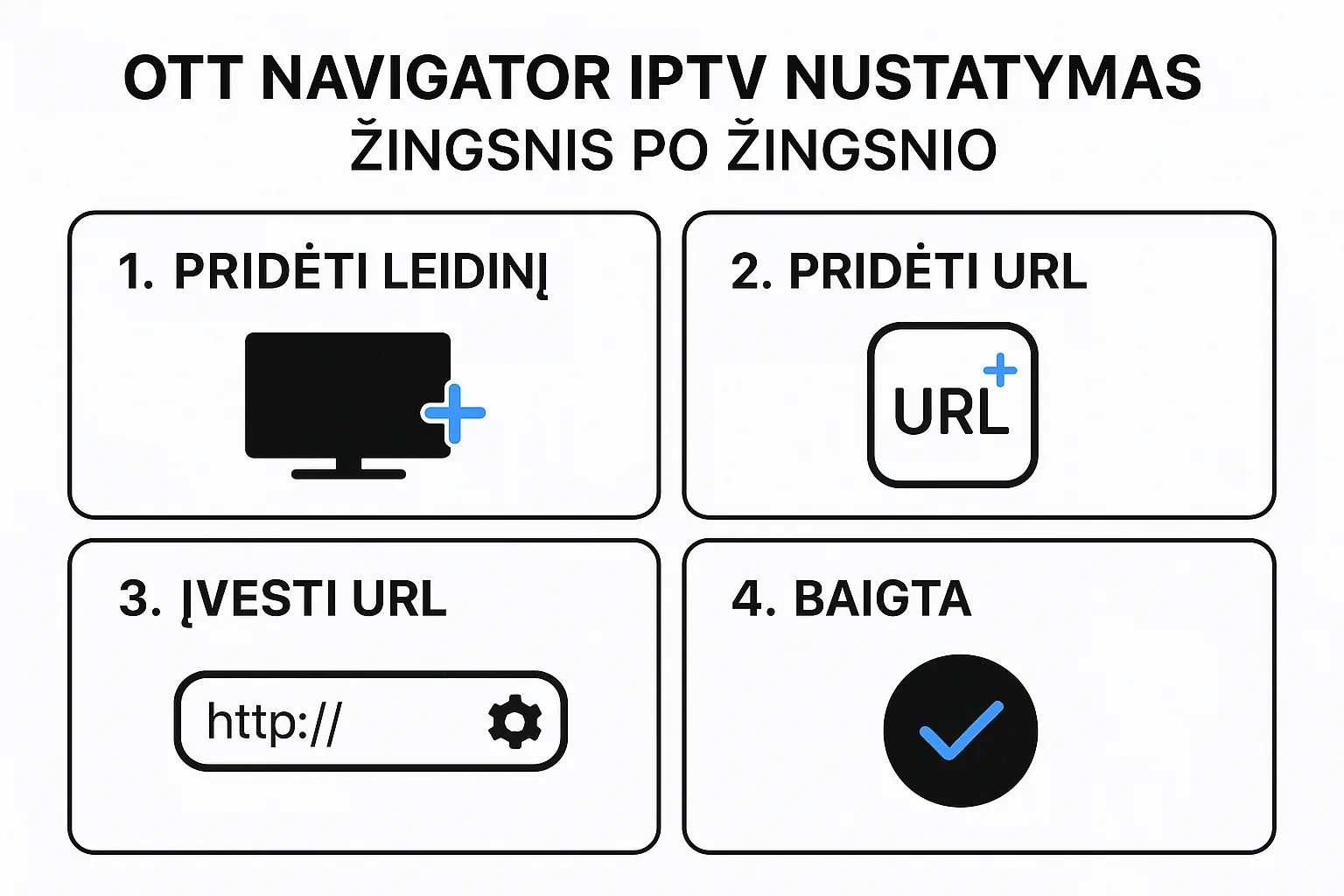 OTT Navigator IPTV nustatymas — žingsnis po žingsnio