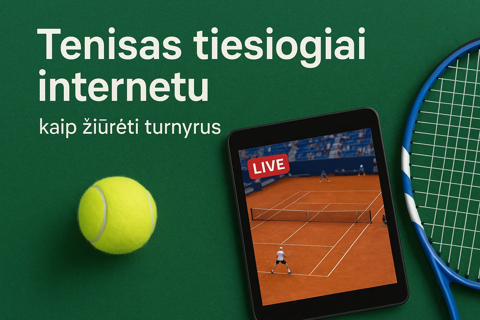 Tenisas tiesiogiai internetu — kaip žiūrėti turnyrus